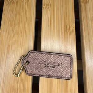 Coach metallic Brown hangtag